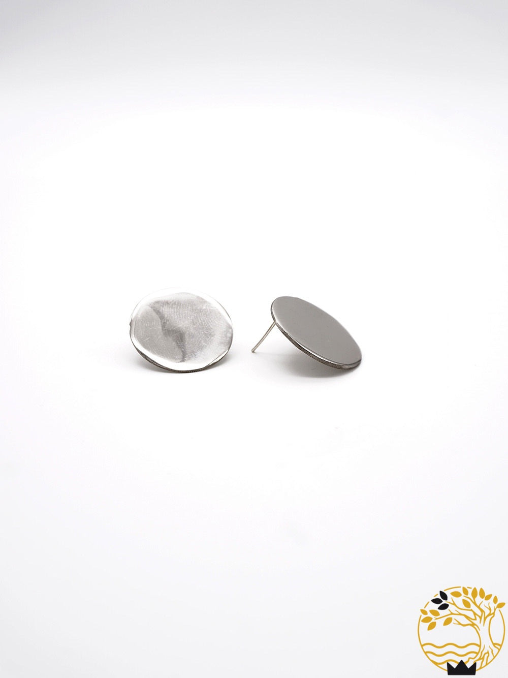 Flache Runde Ohrstecker aus Edelstahl