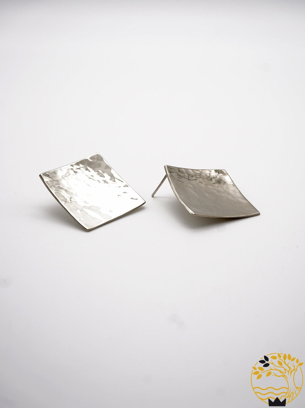 Glänzende Quadratische Ohrstecker aus Edelstahl