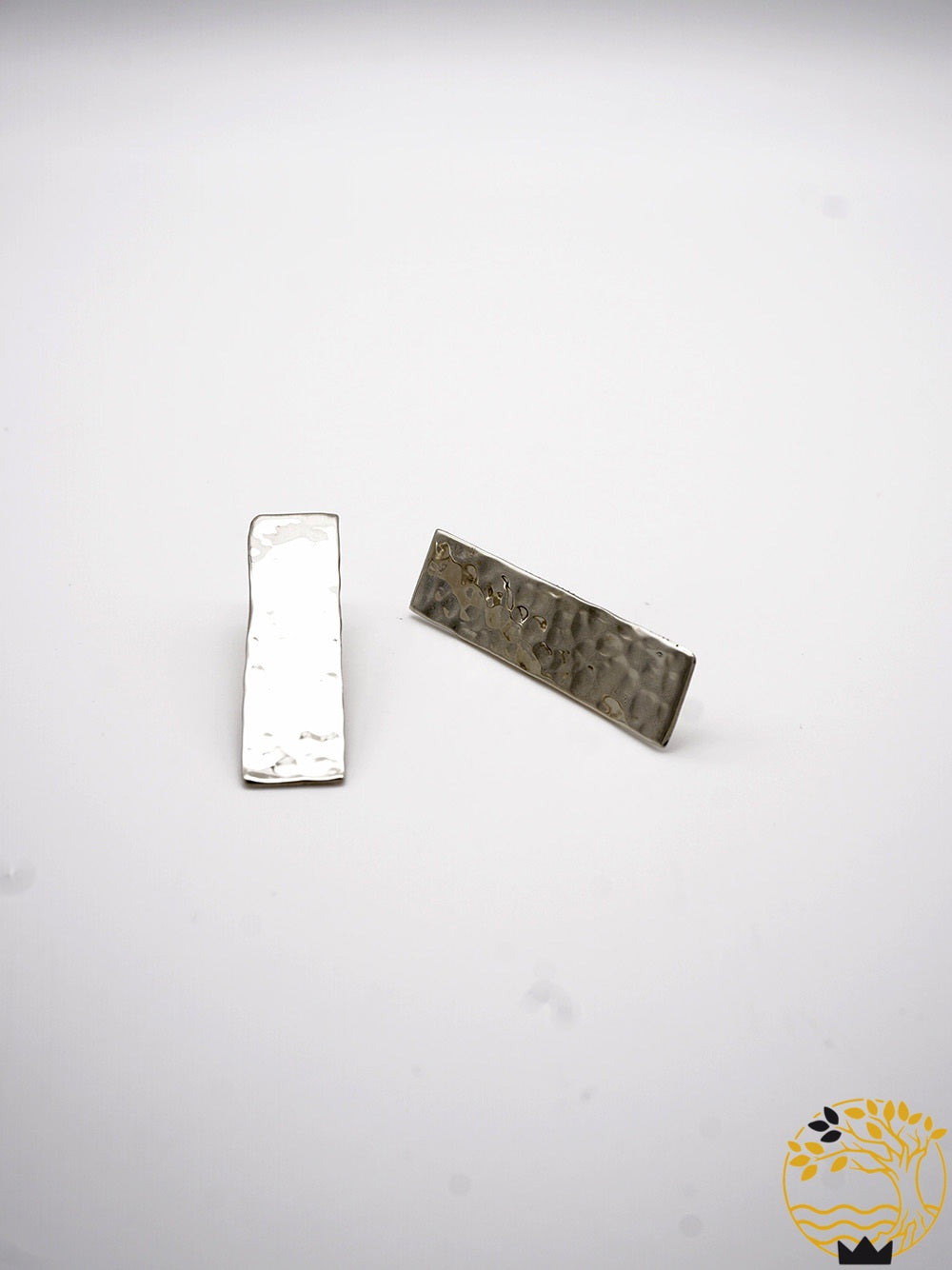 Längliche Rechteckige Ohrstecker aus Edelstahl