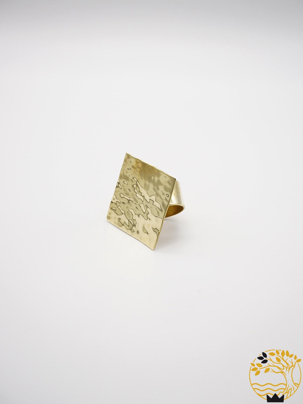 Quadratischer Fingerring aus Bronze