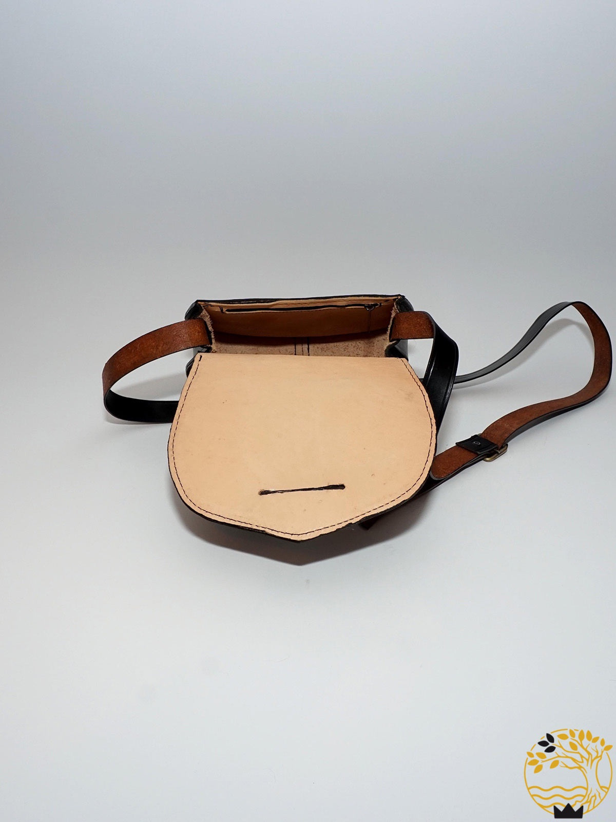 Tasche aus Rindsleder zweifarbig