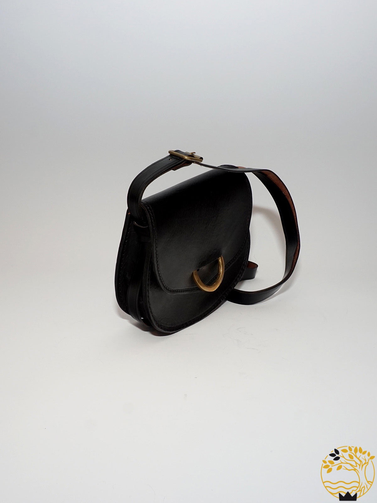 Einfarbige Tasche aus Rindsleder
